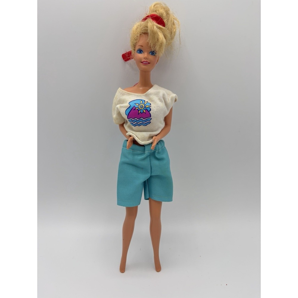 Vintage Mattel Barbie Doll Blonde Beach Outfit 1976 Head, 1966 Body TNT